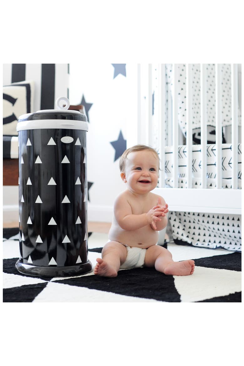 Diaper Pail, Alternate, color, BLACK/ TRIANGLES