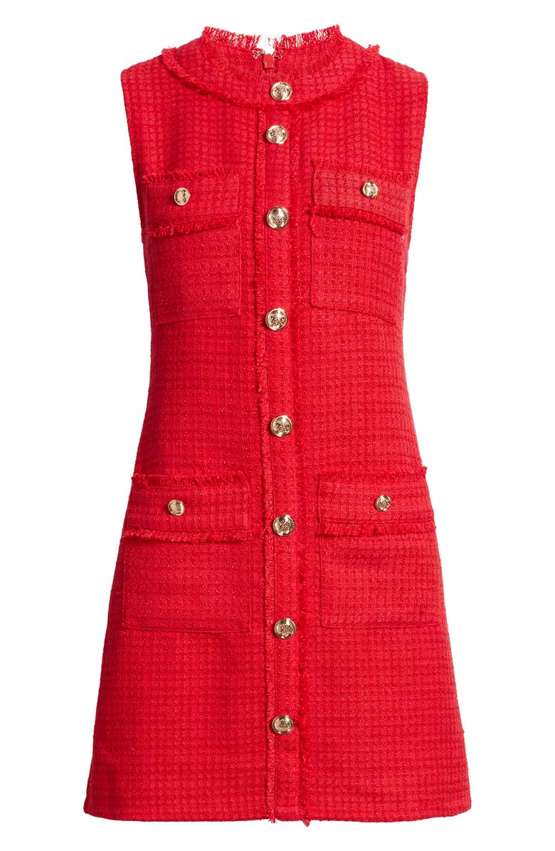 Petal & Pup Kayli Button Front Minidress, Alternate, color, Red