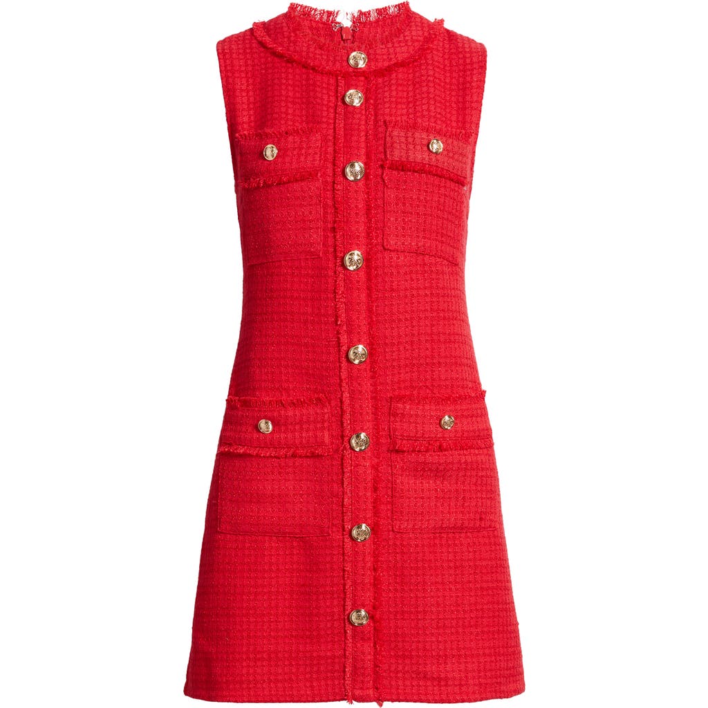 Petal And Pup Petal & Pup Kayli Button Front Minidress In Red