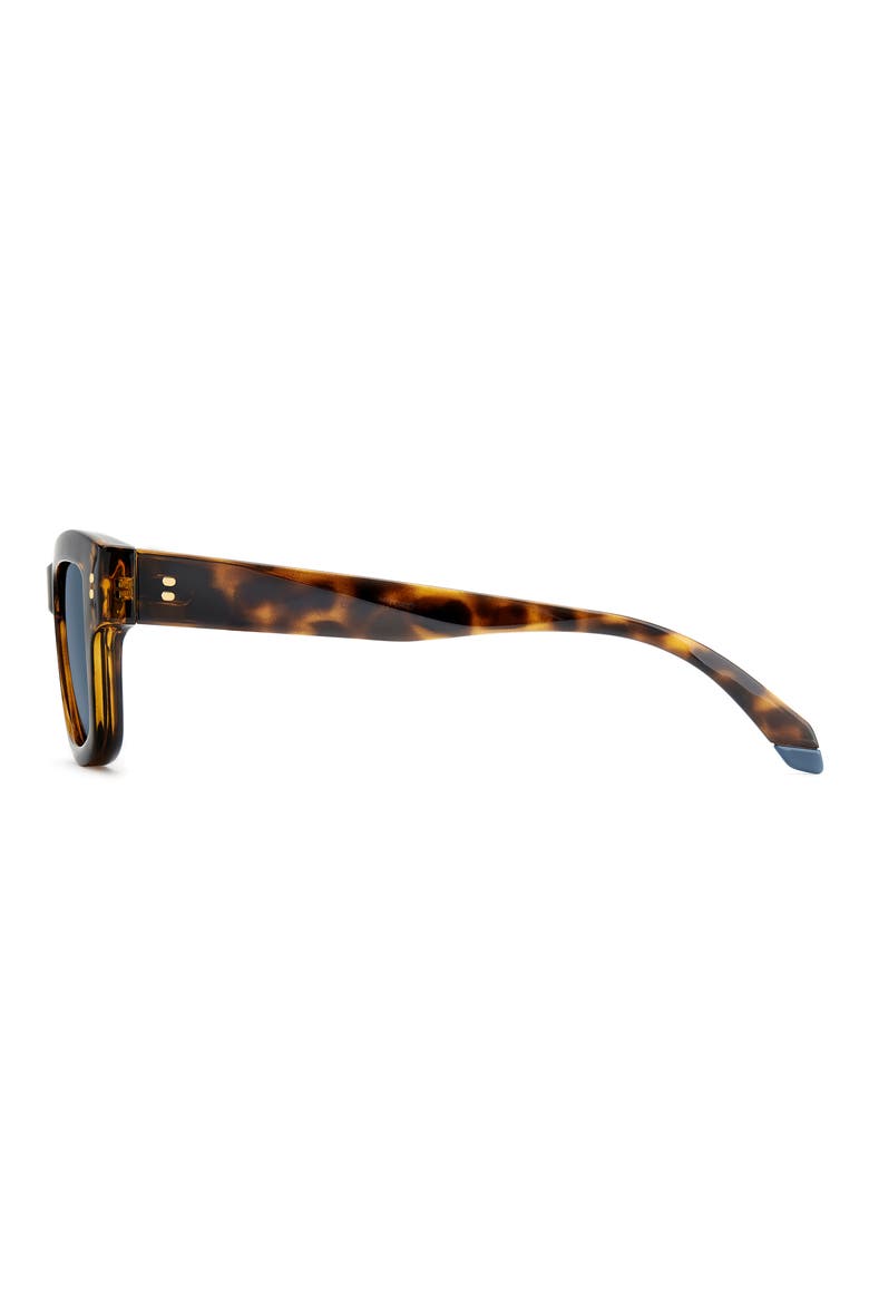 49mm Small Polarized Rectangular Sunglasses, Alternate, color, HAVANA/ BLUE PZ