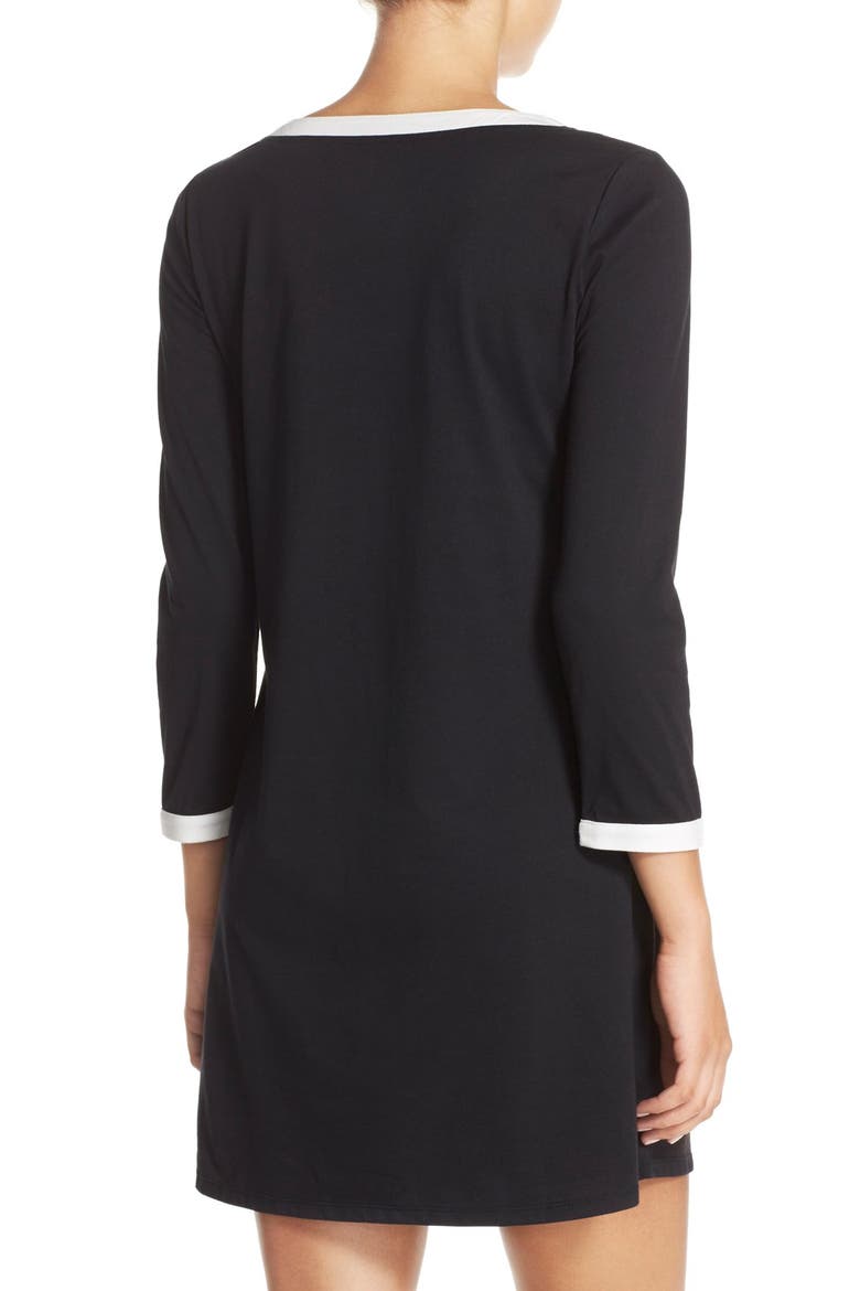 kate spade new york graphic sleep shirt, Alternate, color, BLACK