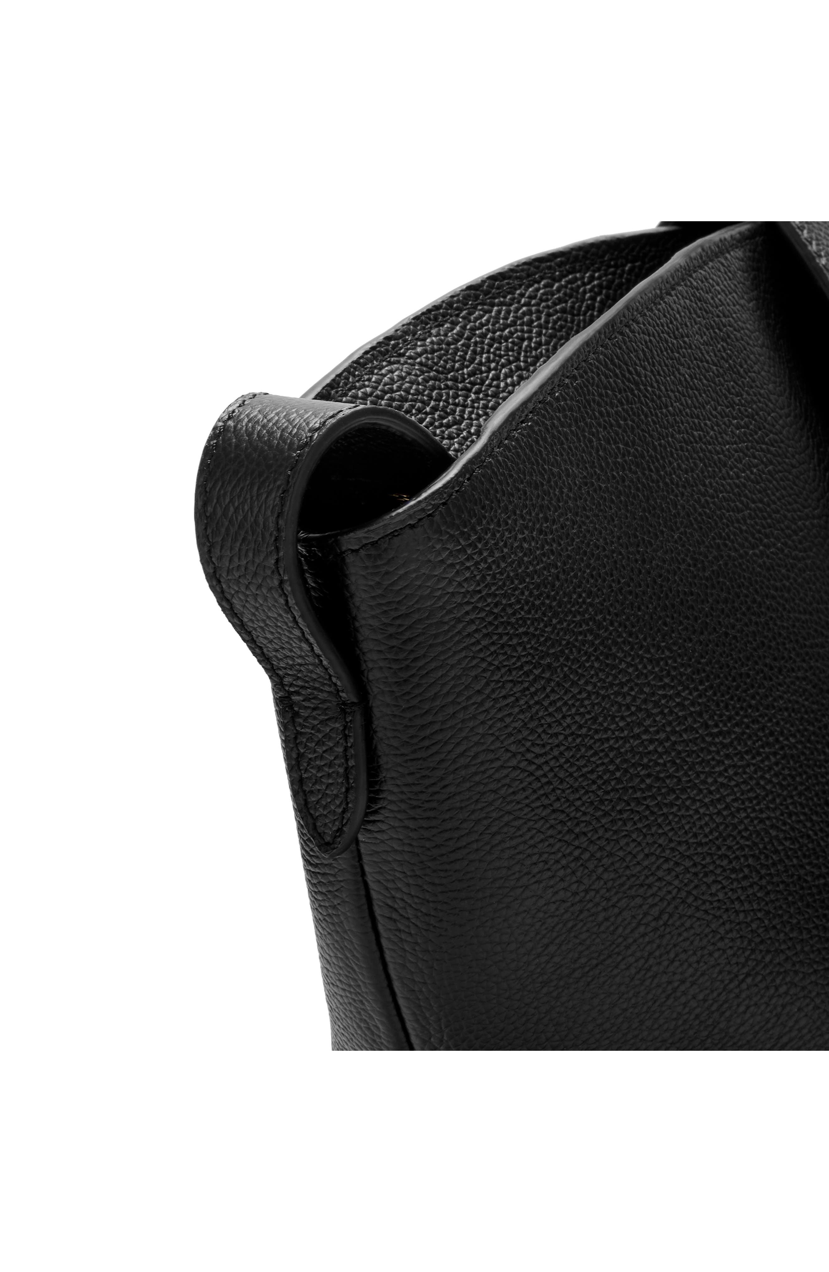 The Brooklyn Leather Tote, Alternate, color, BLACK