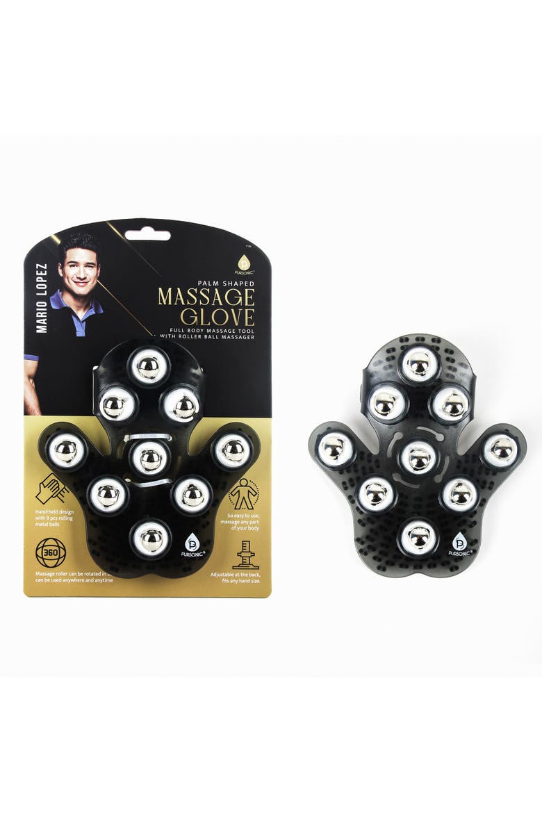 Mario Lopez Palm Shaped Massage Glove, Alternate, color, Black