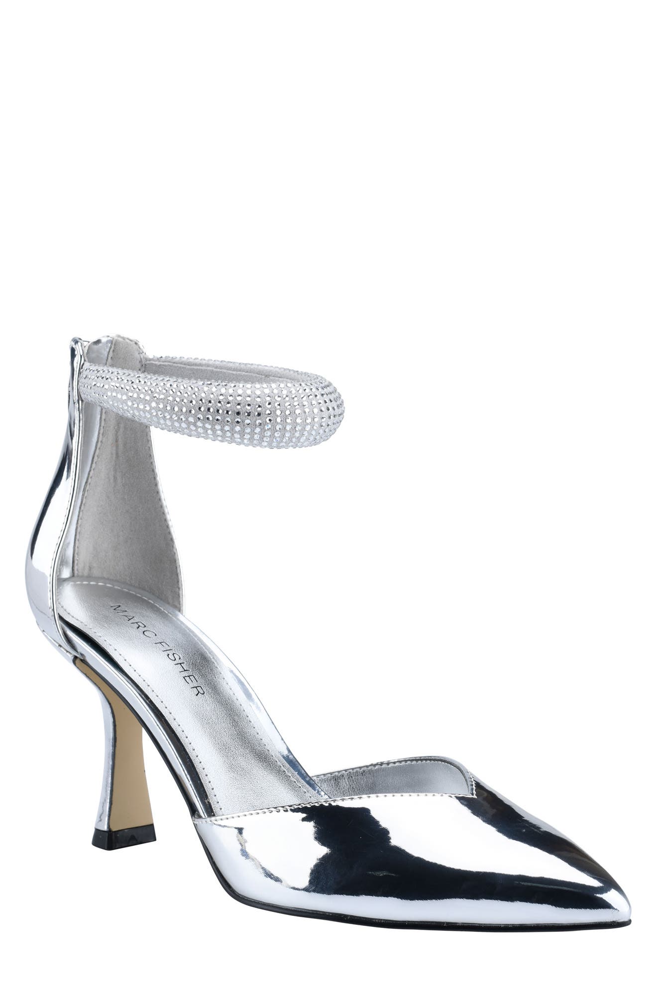 Marc Fisher Reneta Rhinestone Embellished Ankle Strap Pump, Main, color, 