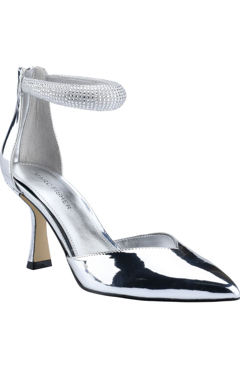 Marc Fisher Reneta Rhinestone Embellished Ankle Strap Pump, Main, color,