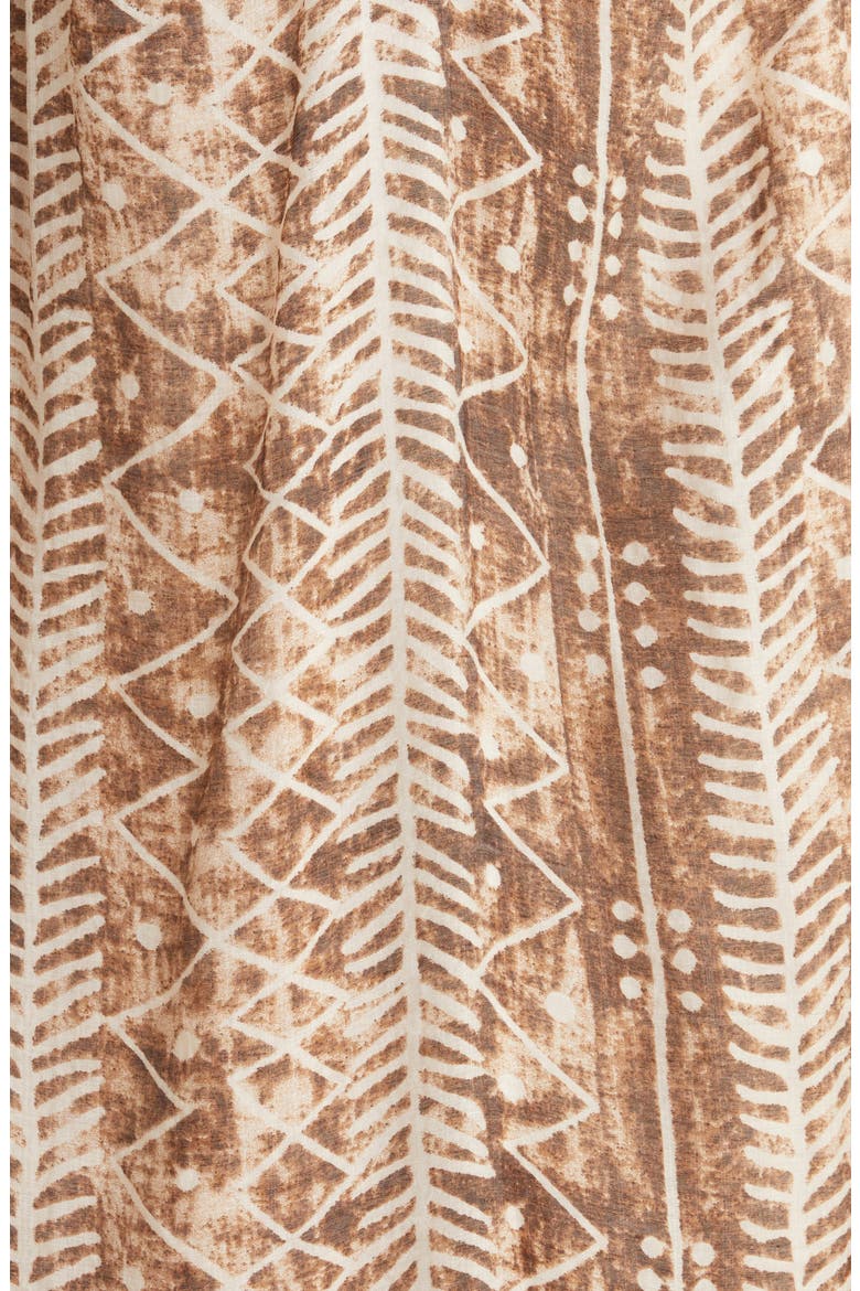 Cutout Long Sleeve Cover-Up Dress, Alternate, color, BROWN TULUM