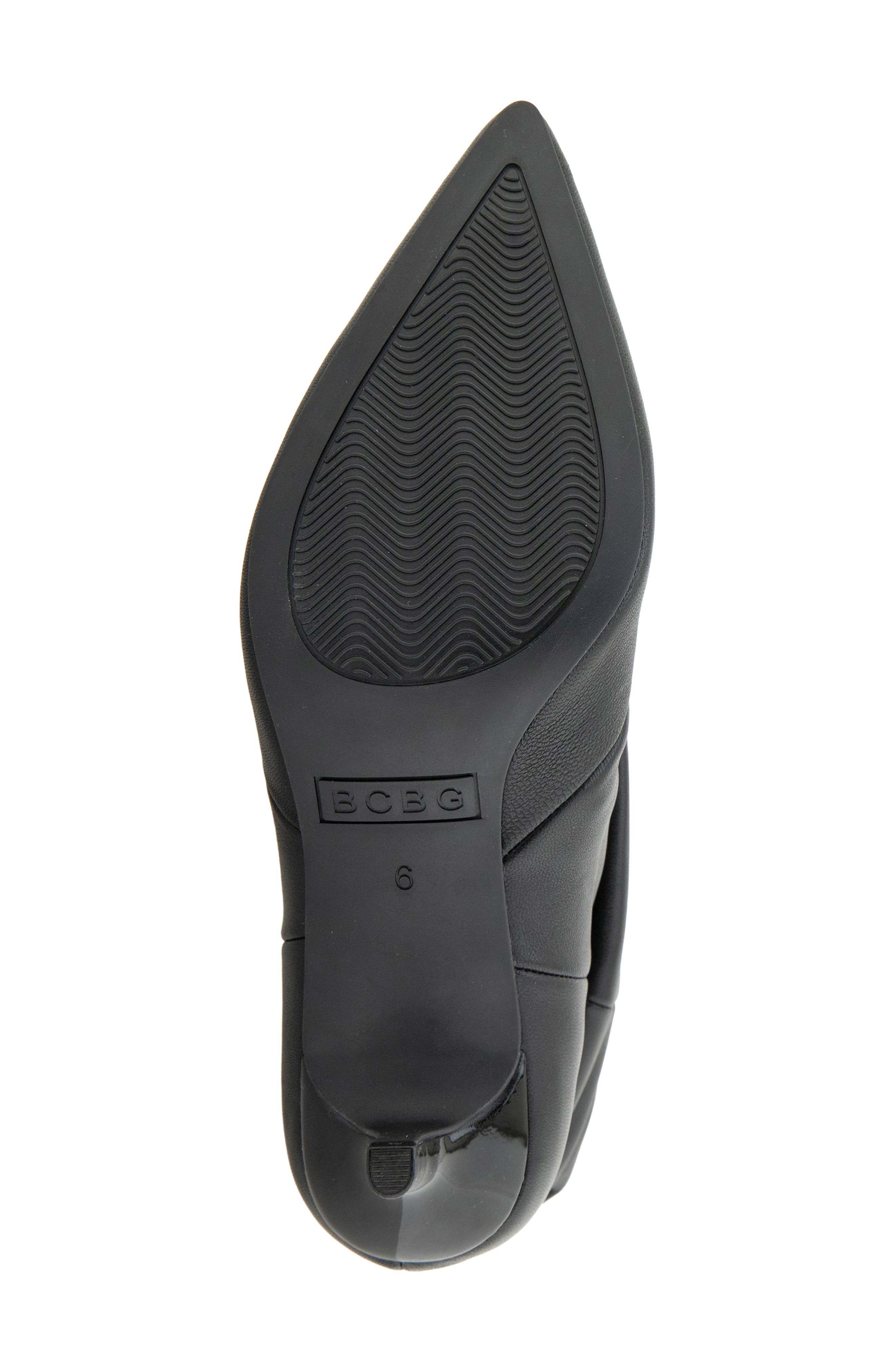 Dinay Pointed Toe Bootie, Alternate, color, BLACK LEATHER