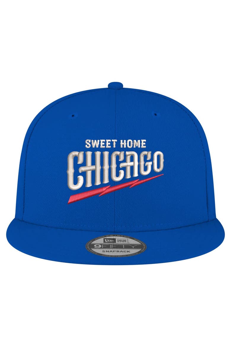Men's New Era  Royal Chicago Cubs Blues 9FIFTY Snapback Hat, Alternate, color, Royal