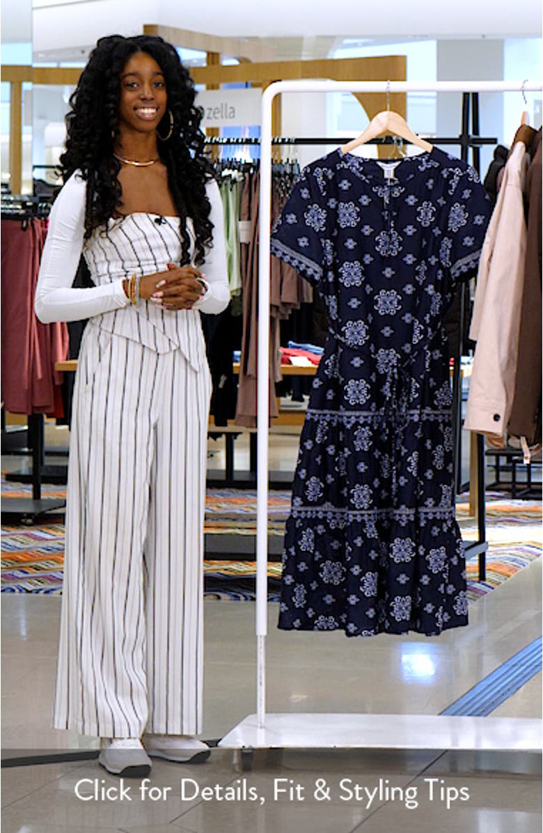 Coastal Tiles Print Dress, sales video thumbnail