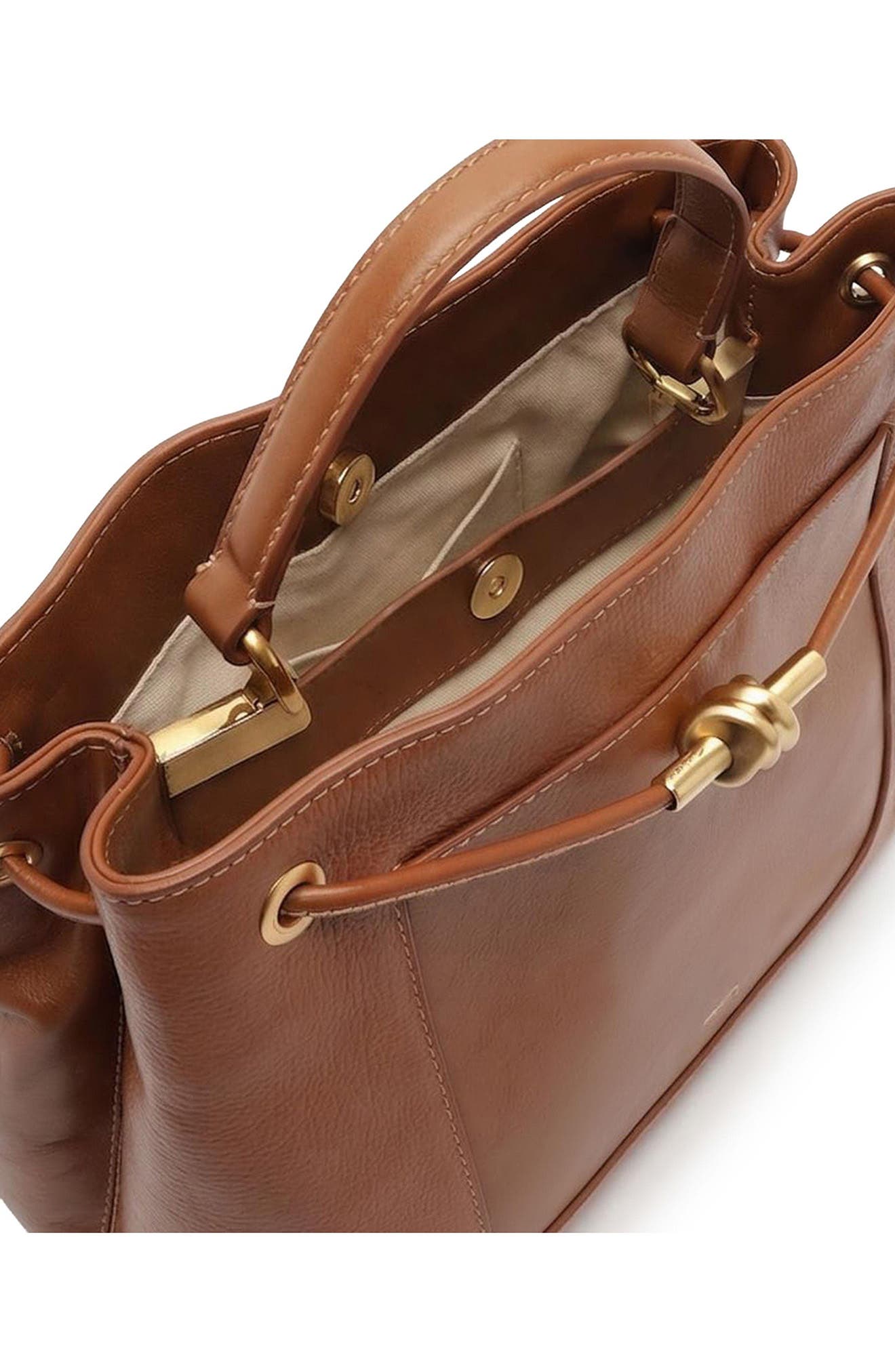 Delphine Large Leather Shopper, Alternate, color, SOUL NATURAL