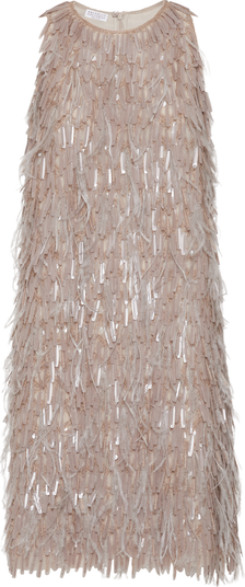 【送料&関税込】Brunello Cucinelli Dazzling Dress Dazzling Net Embroidery dress for Woman in Lessivè