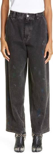 Maison Margiela High Waist Wide Leg Paint Jeans | Nordstrom Maison Margiela High Waist Wide Leg Paint Jeans | Nordstrom