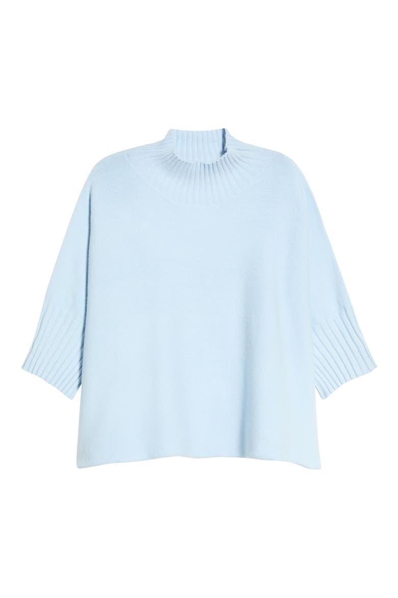 Crop Turtleneck Sweater, Main, color, BLUE