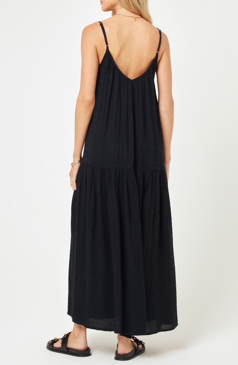 LSPACE Malibu Cover-Up Maxi Dress, Alternate, color, Black