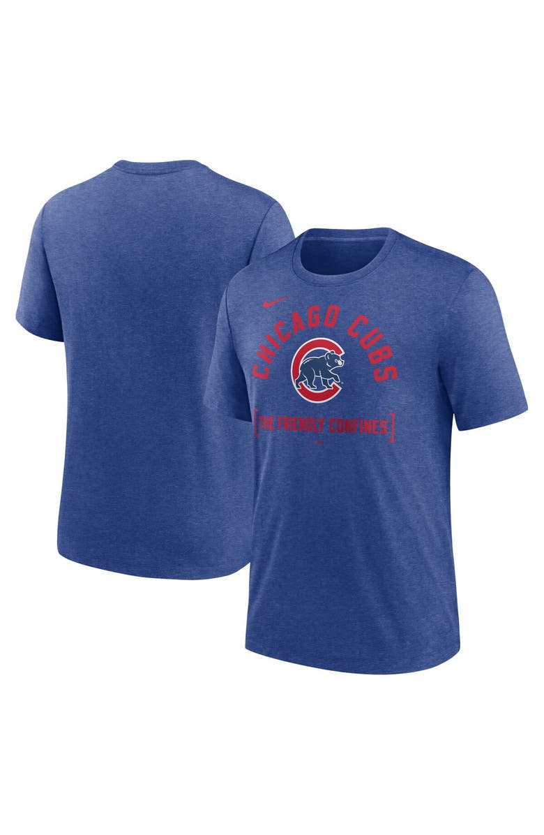 Nike Men's Nike Heather Royal Chicago Cubs Swing Big Tri-Blend T-Shirt, Main, color,