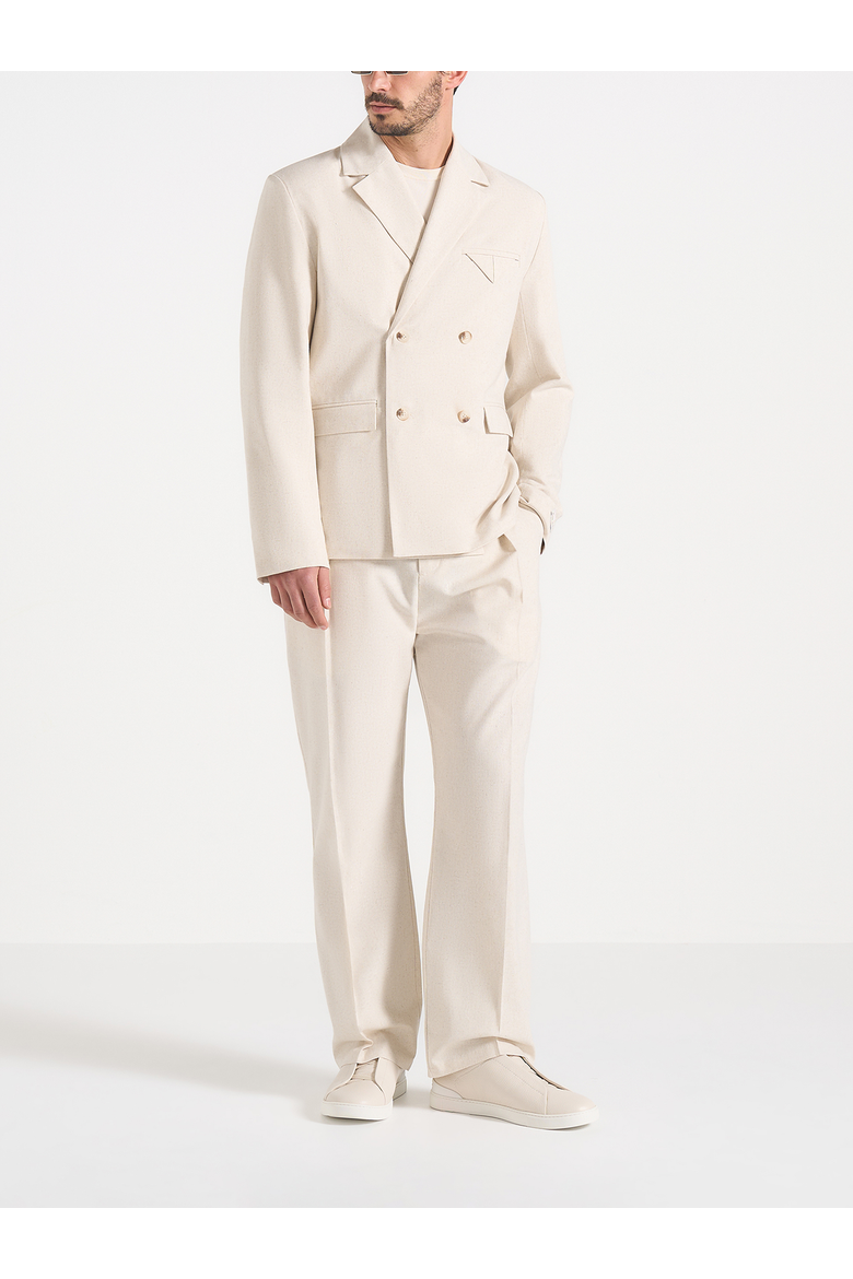 Didier Double Breasted Linen Suit Jacket, Main, color, Natural