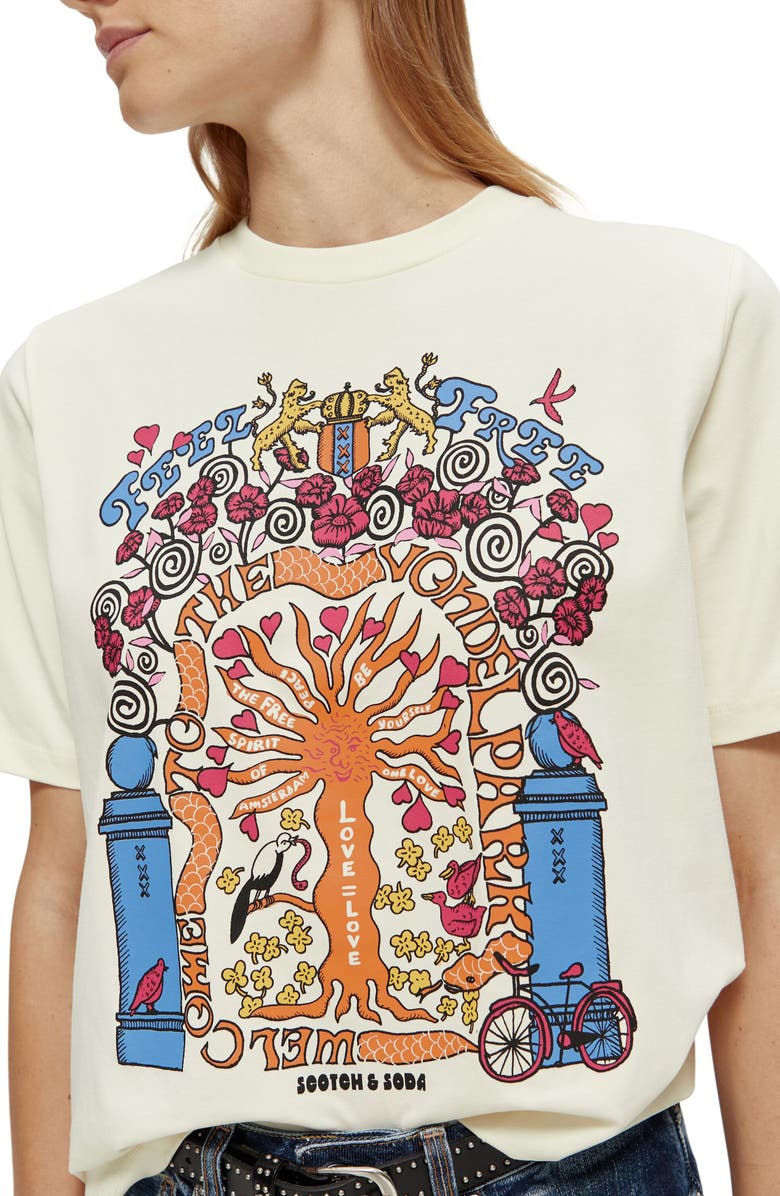 Scotch & Soda Vondelpark Relaxed Fit Graphic Tee, Main, color,
