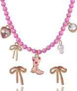 Jessica Simpson Kids Kids Charm Necklace & Earrings Set