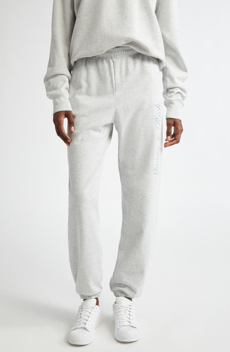 Sporty & Rich French Cotton Blend Sweatpants, Main, color, 
