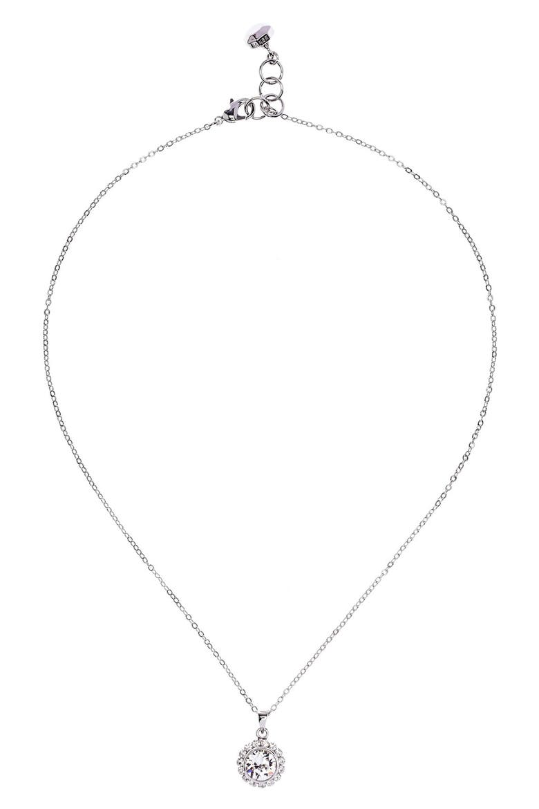 Ted Baker London 'Sela' Crystal Pendant Necklace, Alternate, color, SILVER/CRYSTAL