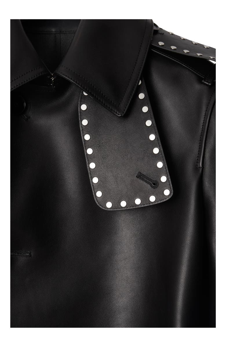 Burberry Leather Trench Jacket, Alternate, color,