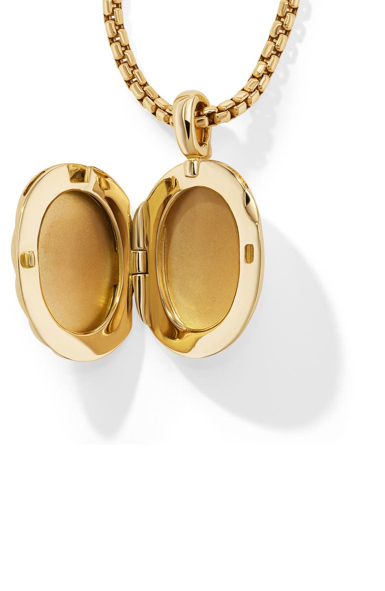 David Yurman Sculpted Cable Locket, Alternate, color, 18K Yellow Gold