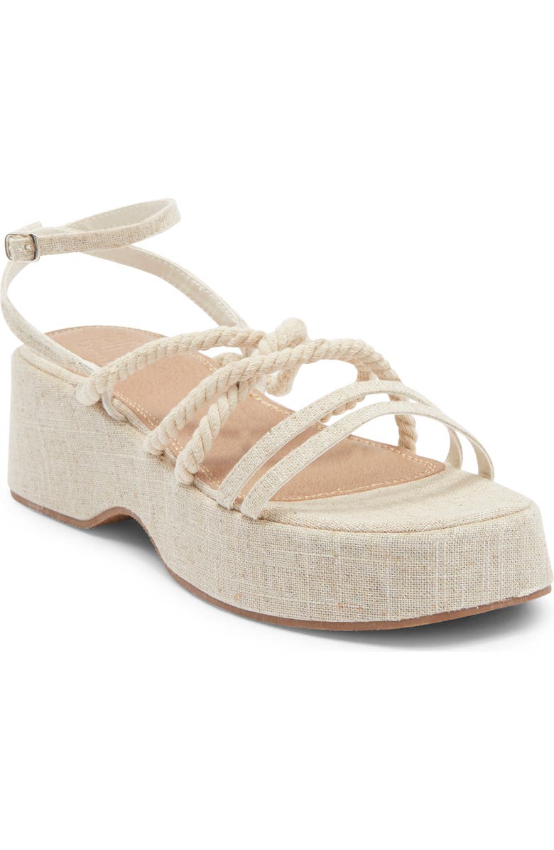 ASOS DESIGN Tari Rope Strap Wedge Platform Sandal, Main, color,