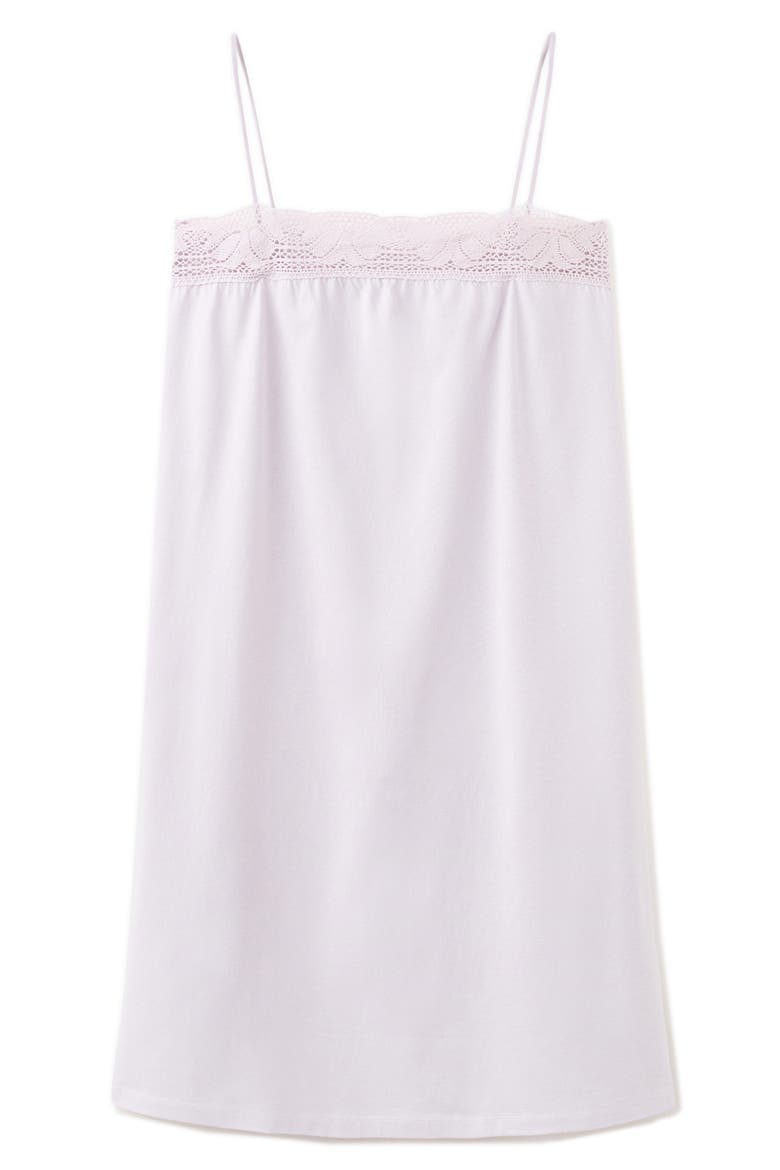 Lace Trim Cotton Nightgown, Main, color, LILAC