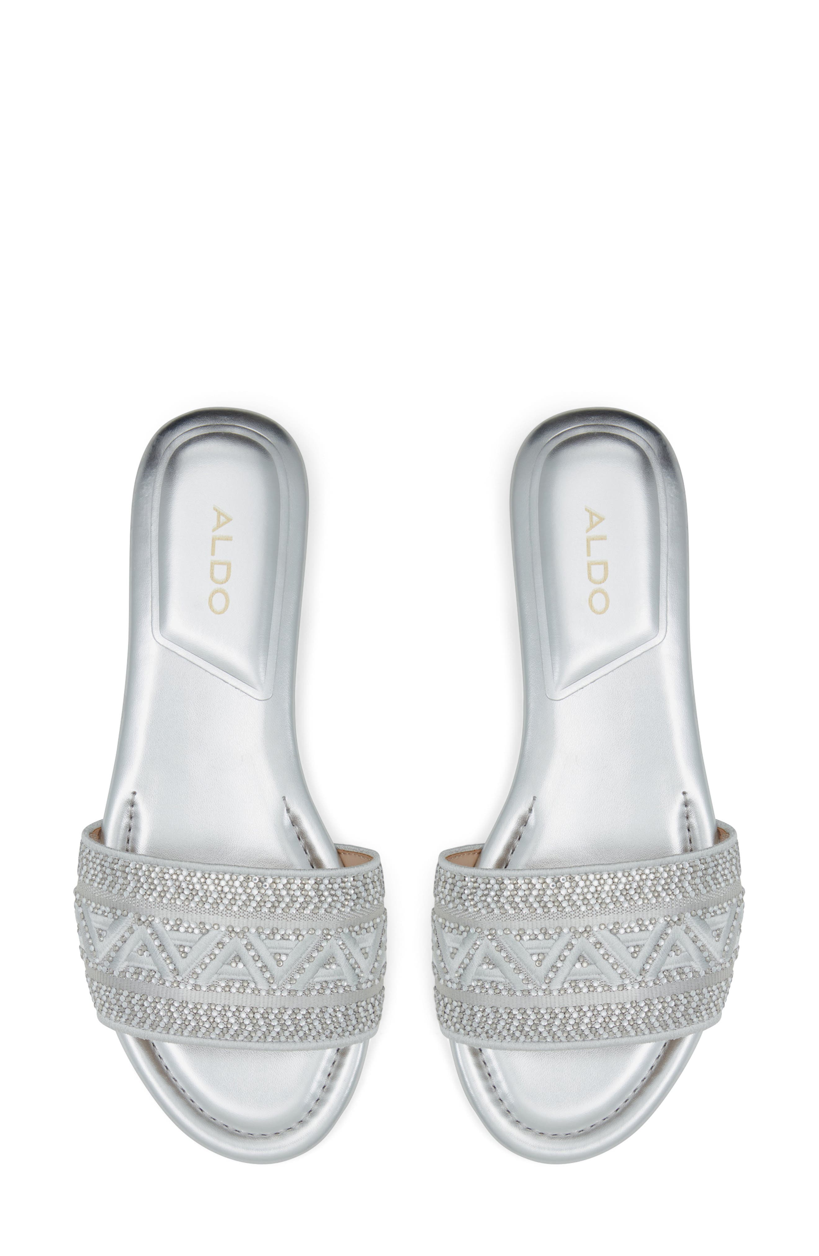 ALDO Ghalia Rhinestone Slide Sandal, Alternate, color, 