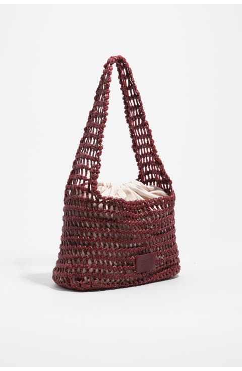 Woven Leather Shoulder Bag