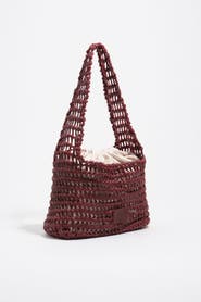 Bimba y Lola Woven Leather Shoulder Bag