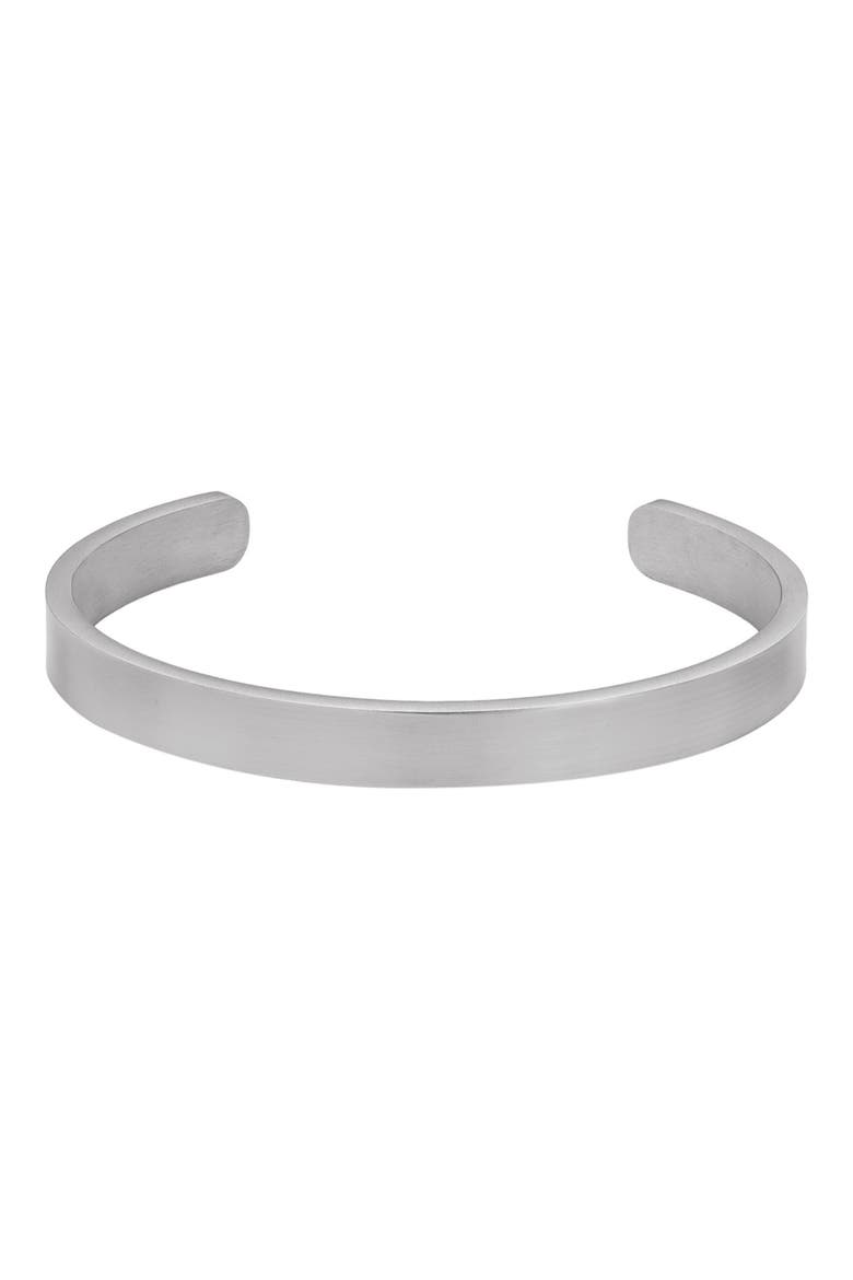 Men's Tarnish Resistant Cuff Bracelet, Main, color, SILVER