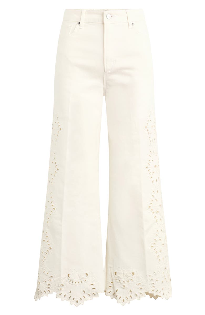 Joe's The Mia Embroidered High Waist Ankle Straight Leg Jeans, Alternate, color, Ecru Floral