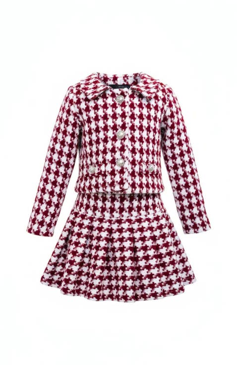 Cute Festive Jacket and Pleated Skirt Set (Toddler, Little Kid & Big Kid)