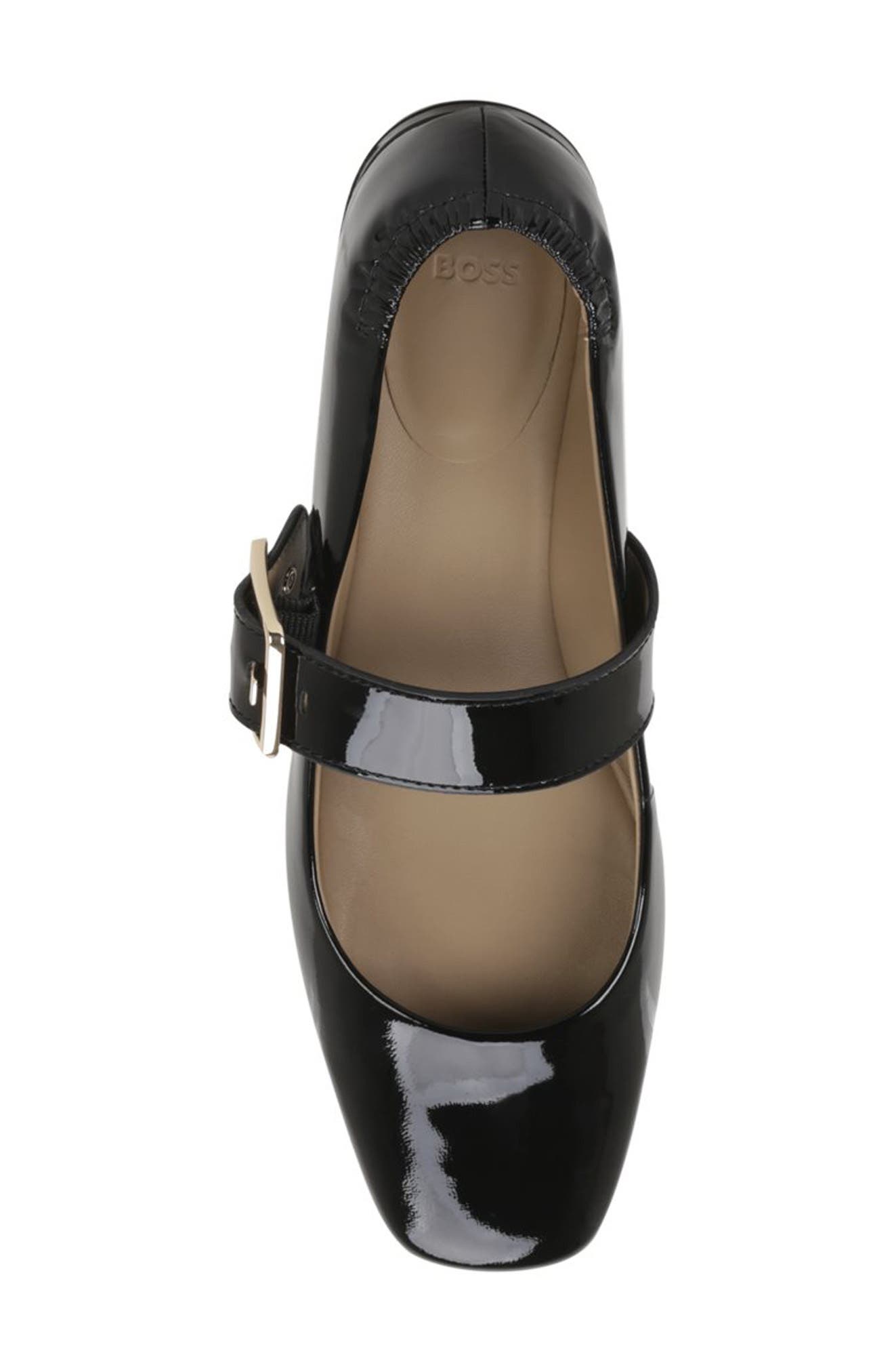 BOSS Luara Mary Jane Flat, Alternate, color, Black