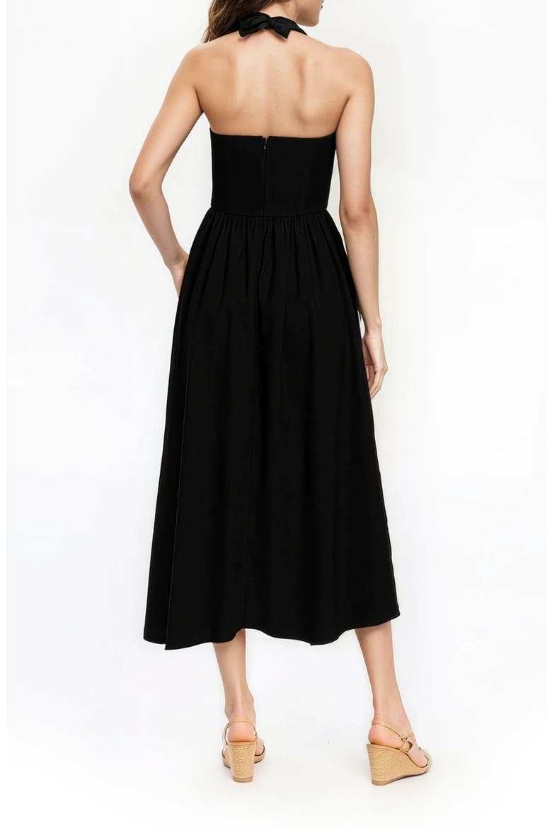 Halter Sundress, Alternate, color, BLACK