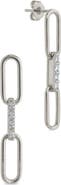 Sterling Forever Daniella Baguette Link Drop Earrings