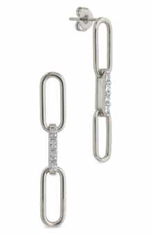 Daniella Baguette Link Drop Earrings