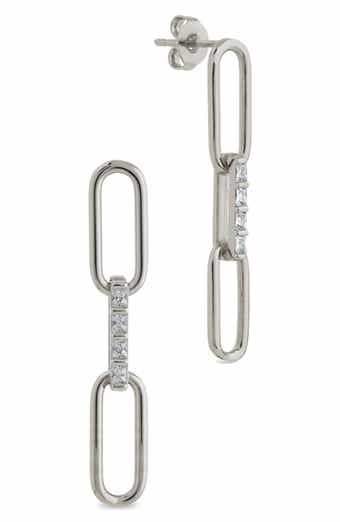 Daniella Baguette Link Drop Earrings