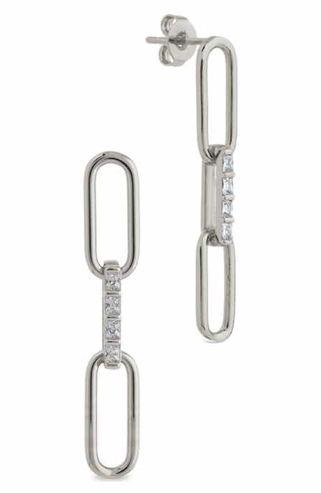 Daniella Baguette Link Drop Earrings