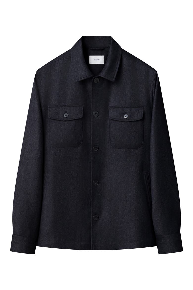 Wool Overshirt, Alternate, color, NAVY
