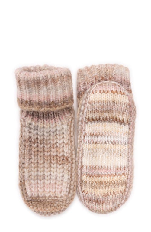 Muk Luks Spacedye Cuff Bootie In Neutral