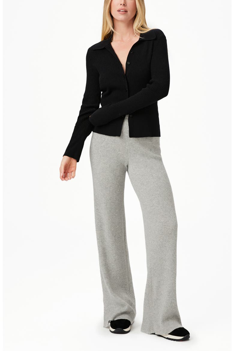 Rennala Rib Cashmere Pants, Alternate, color, HEATHER GREY