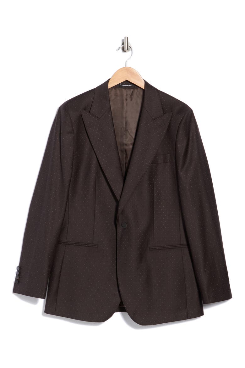 Jake Single Button Dot Sport Coat, Main, color, BROWN