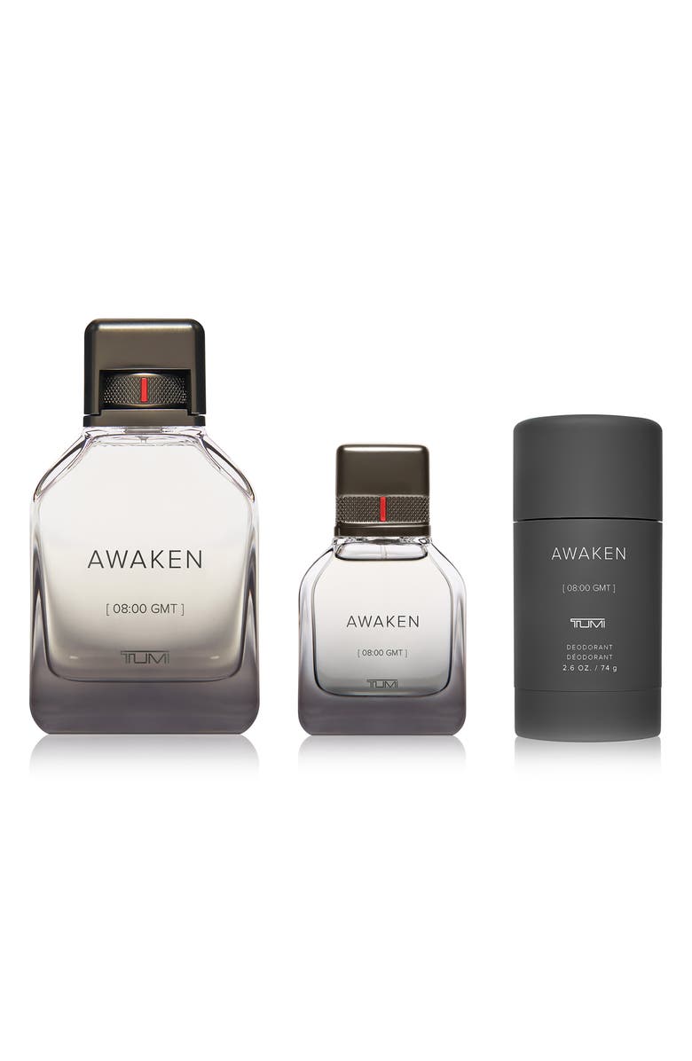 TUMI Awaken [8:00 GMT] TUMI Eau de Parfum 3-Piece Gift Set $223 Value, Alternate, color, 