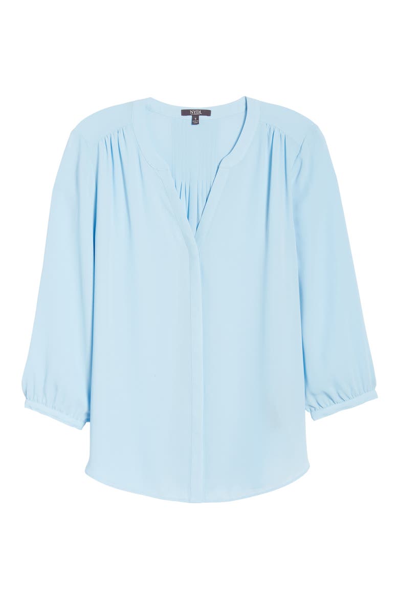 Pintuck Blouse, Alternate, color, TRANQUILITY