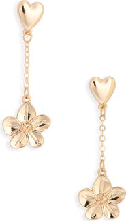 BP. Floral Chain Drop Earrings