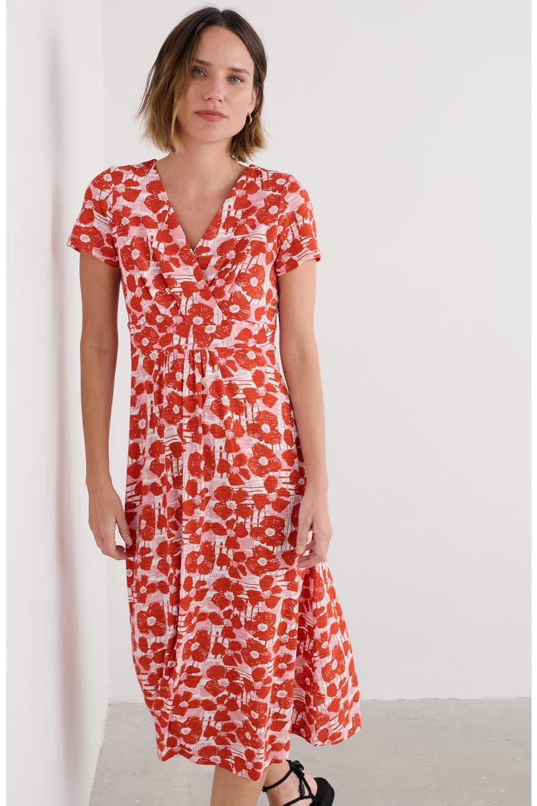Chapelle Print Maxi Dress, Alternate, color, PATCHWORK BLOOM MANDARIN