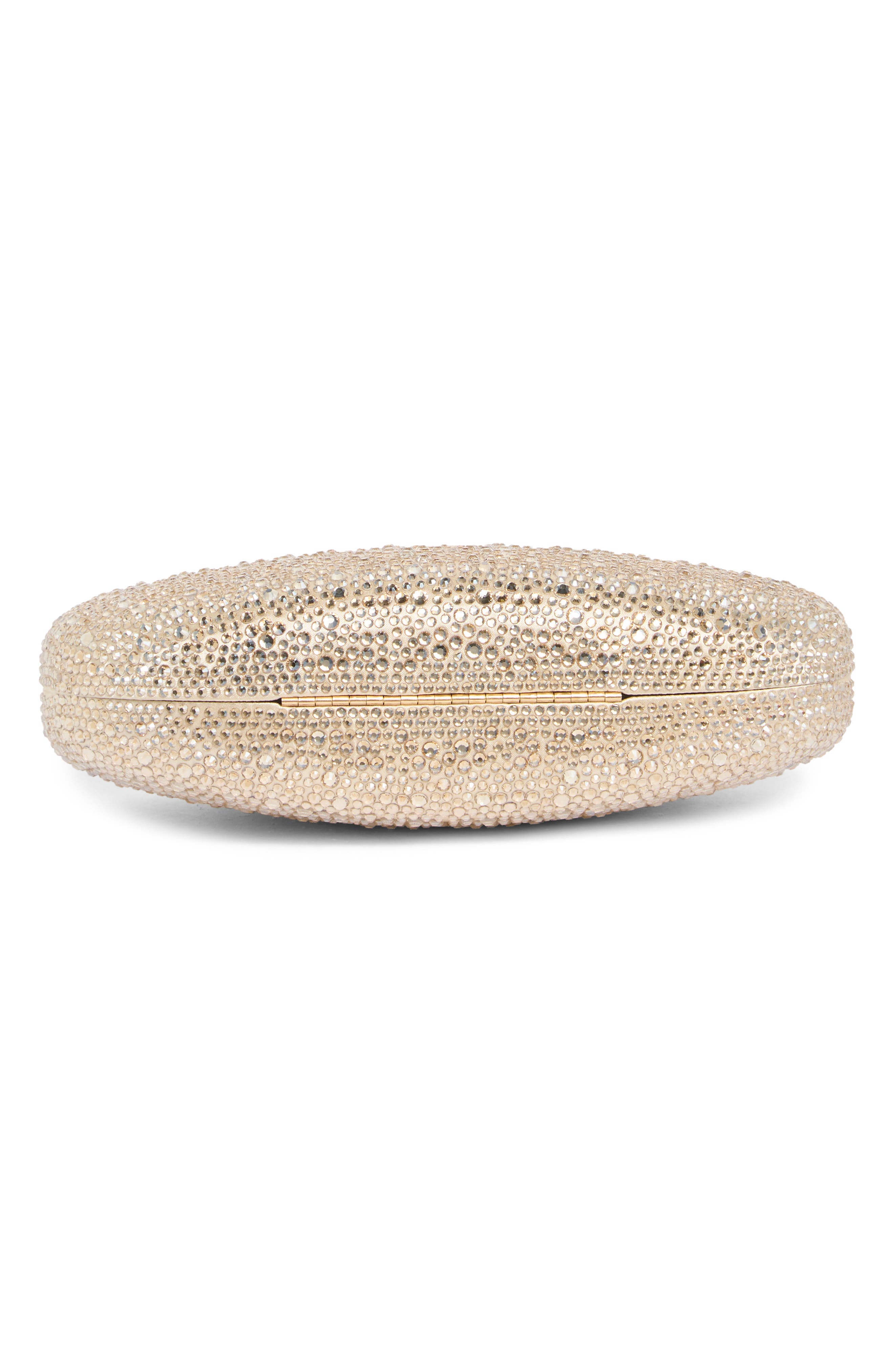 Meyer Crystal Oval Clutch, Alternate, color, CHAMPAGNE