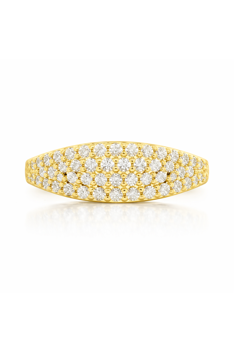 Fancy Gold-Tone Crystal Ring, Main, color, Gold